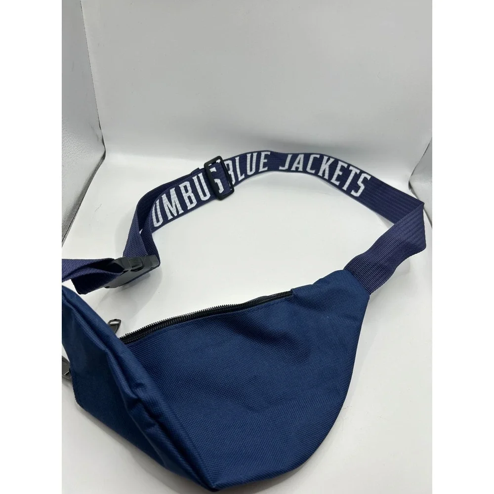 Columbus Blue Jackets NHL Fanny Pack Navy Blue Adjustable Waist Bag‎ Hockey Fan